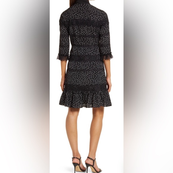 SHANI Black Polka Dot Three-Quarter Length Sleeve Beautiful Size 16 NWT - Picture 4 of 11